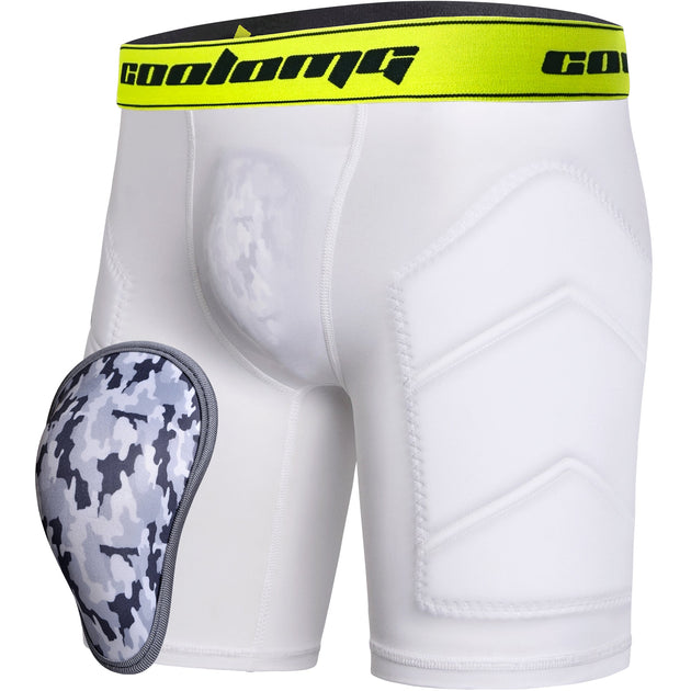 COOLOMG Youth Boys Baseball Sliding Shorts with Soft Athletic Cup