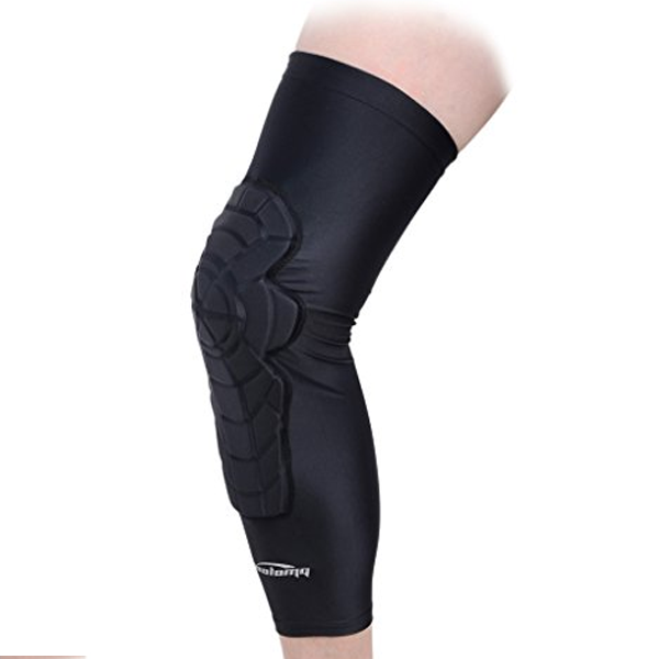 Coolomg Adult Kids Pad Basketball Leg Long Knee Sleeve EVA Pads Youth