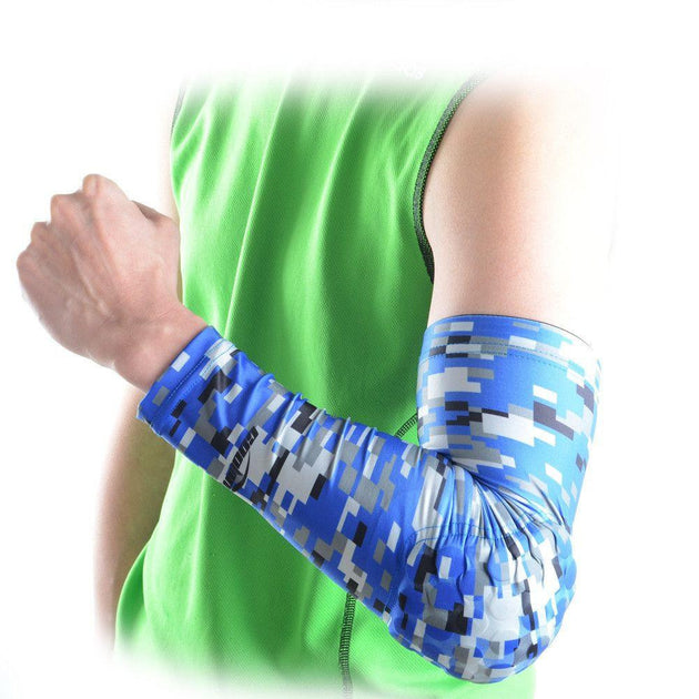 Digital Camouflage Blue Arm Sleeve with Pad COOLOMG Football