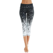 Women Printed Compression Yoga Capris Pants