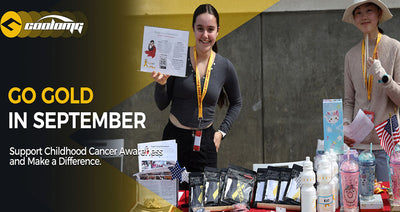 Coolomg's Go Gold Journey: Lighting Up Hope for Childhood Cancer with Golden Arm Sleeves