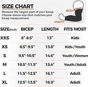 COOLOMG Sports Compression Arm Sleeves for Football Volleyball Baseball Softball Basketball Adult &Youth SizesSP017BK