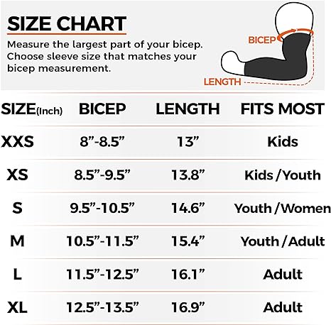 COOLOMG Sports Compression Arm Sleeves for Football Volleyball Baseball Softball Basketball Adult &Youth SizesSP017BK