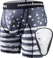 COOLOMG Men Sliding Shorts with Protective Cup MD001