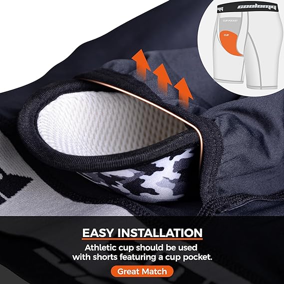 COOLOMG Youth Sliding Shorts with Protective Cup for Baseball Football CF002