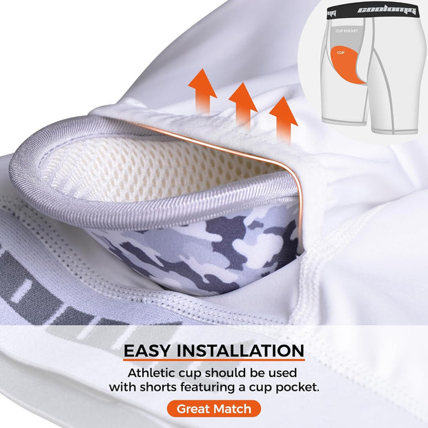 COOLOMG 2-Pack Boys Youth Baseball Under Shorts with Soft Athletic Cup