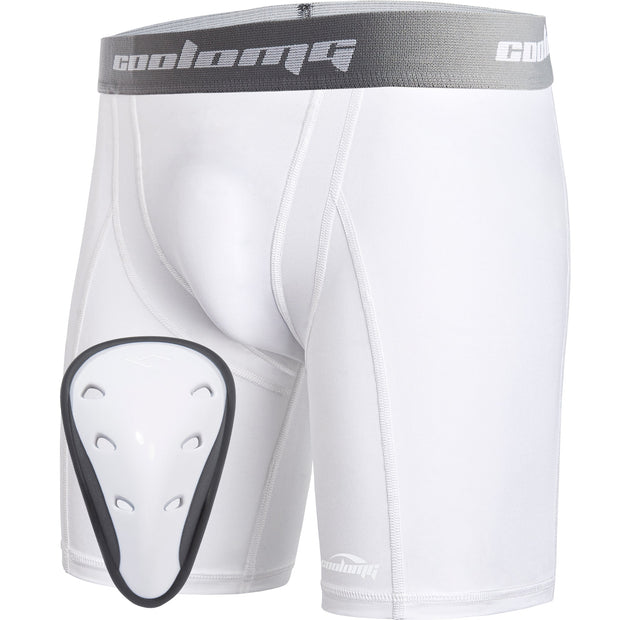 COOLOMG Youth Sliding Shorts with Protective Cup for Baseball Football CF002