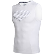 COOLOMG Adult Baseball Chest Protector Padded Compression Shirt For Softball Football Lacrosse