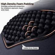 COOLOMG Youth Baseball Chest Protector Padded Compression Shirt Softball Football Lacrosse Rib Heart Sternum Guard