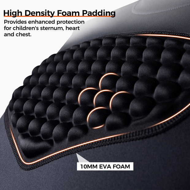 COOLOMG Youth Baseball Chest Protector Padded Compression Shirt Softball Football Lacrosse Rib Heart Sternum Guard