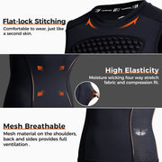 COOLOMG Youth Baseball Chest Protector Padded Compression Shirt Softball Football Lacrosse Rib Heart Sternum Guard