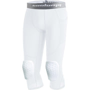 COOLOMG Men ¾ Length Compression Tights with Knee Pads