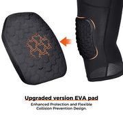 COOLOMG Men ¾ Length Compression Tights with Knee Pads