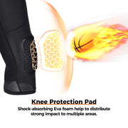 COOLOMG Kids Basketball Leggings with Knee Pads for Youth 3/4 Compression Pants BP001BK_T