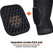 COOLOMG Basketball Leggings with Honeycomb Knee Pads for Kids Youth 3/4 Compression Pants Capri Tights Side Pockets