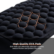 COOLOMG Basketball Leggings with Honeycomb Knee Pads for Kids Youth 3/4 Compression Pants Capri Tights Side Pockets