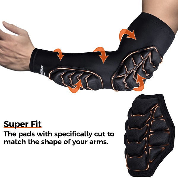 COOLOMG & TS Football Arm Padded Elbow Sleeve For Youth Adult C01_FT001