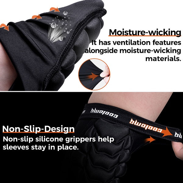 COOLOMG & TS Football Arm Padded Elbow Sleeve For Youth Adult C01_FT001