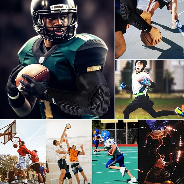 COOLOMG & TS Football Arm Padded Elbow Sleeve For Youth Adult C01_FT001