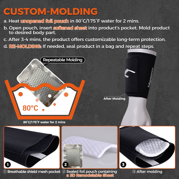 COOLOMG Baseball Wrist Guard with Panel Shield Protective Handband for Baseball,Softball,Football 1 Piece