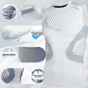 COOLOMG Mens Baseball Chest Rib Protector Adult Football Padded Compression Shirt Heart Sternum Guard for Rugby Lacrosse C01_BE204