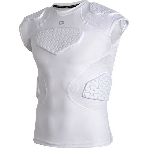 COOLOMG Youth Football Padded Shirt Chest Protector With Shoulder Pads CF004