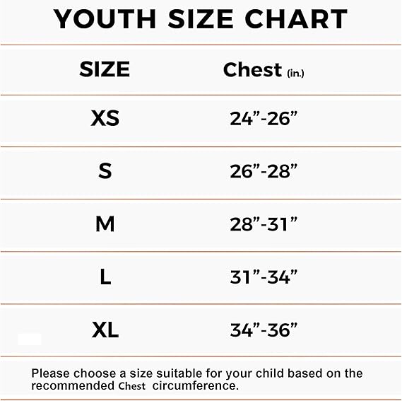 COOLOMG Youth Football Padded Shirt Chest Protector With Shoulder Pads CF004