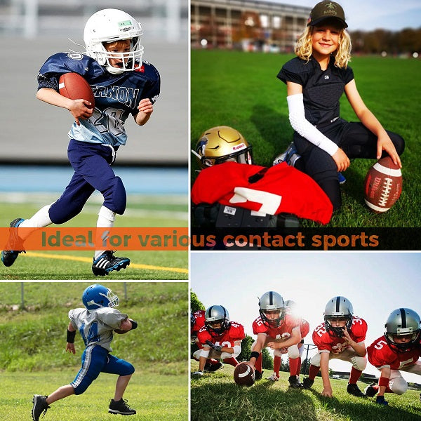 COOLOMG Youth Boys Football Girdle Padded Shorts/Leggings,Integrated Hip,Tailbone,Thigh Pads Girdles for Football Rugby CF005