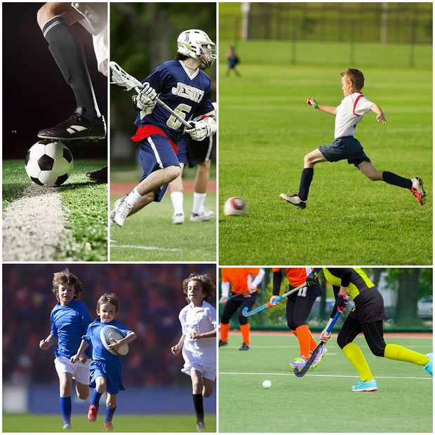 COOLOMG Soccer Shin Guards Shin Pads Calf Compression Sleeves Football CF008