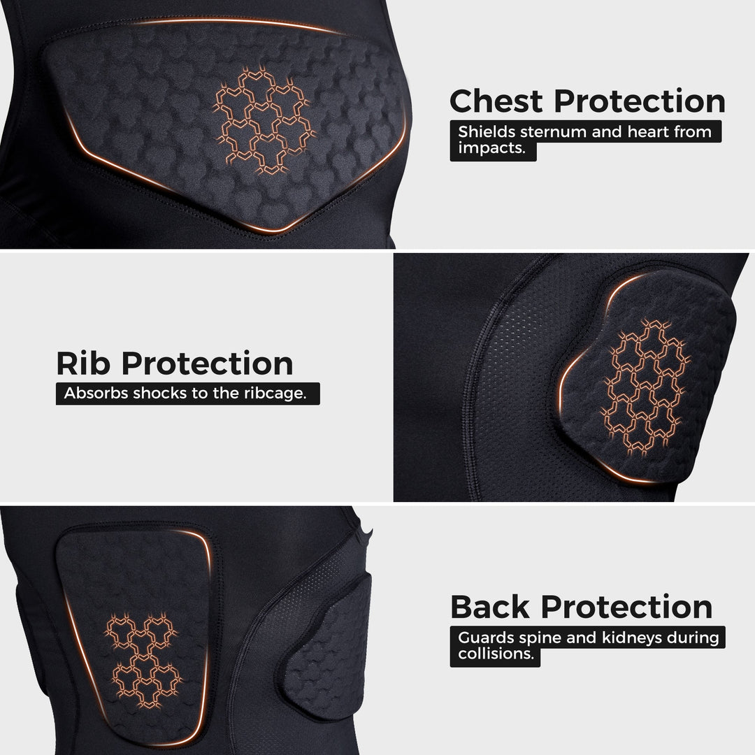 COOLOMG Homme Baseball Poitrine Côte Protecteur Mauritius