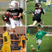 COOLOMG Youth Boys Padded Football Shirt Chest Rib Protector 4-Pad Compression Undershirt Rugby Lacrosse Back Protection