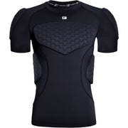COOLOMG Youth Boys Padded Compression Shirt Football Chest Rib Protector Undershirt Shoulder Back Protection 6-Pad