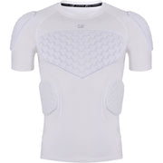 COOLOMG Youth Boys Padded Compression Shirt Football Chest Rib Protector Undershirt Shoulder Back Protection 6-Pad