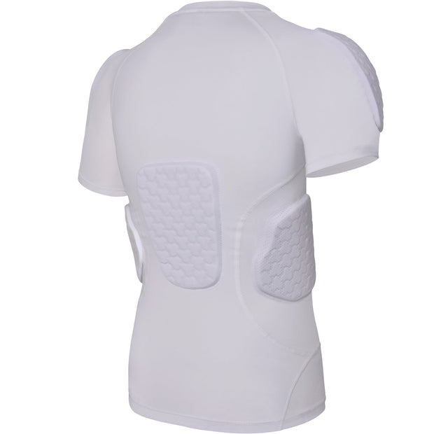 COOLOMG Youth Boys Padded Compression Shirt Football Chest Rib Protector Undershirt Shoulder Back Protection 6-Pad