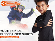 Boys & Girls Black Thermal Compression Tops & Bottom Set CH001