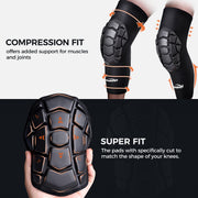 COOLOMG New Basketball Knee Pads Protective Knee Compression Sleeves for Youth Kids Adult