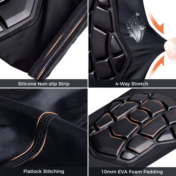 COOLOMG New Basketball Knee Pads Protective Knee Compression Sleeves for Youth Kids Adult