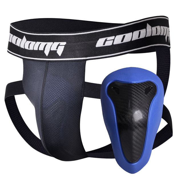COOLOMG MMA Jock Straps with Cup for Men Adult 4-Straps Athletic Supporters with Groin Cup for BJJ Boxing Muay Thai Wrestling MD004