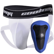 COOLOMG MMA Jock Straps with Cup for Men Adult 4-Straps Athletic Supporters with Groin Cup for BJJ Boxing Muay Thai Wrestling MD004