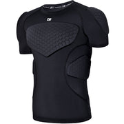 COOLOMG Mens Padded Compression Shirt Football Chest Rib Protector Undershirt Shoulder Back Protection 6-Pad