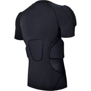 COOLOMG Mens Padded Compression Shirt Football Chest Rib Protector Undershirt Shoulder Back Protection 6-Pad