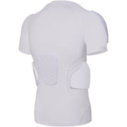 COOLOMG Mens Padded Compression Shirt Football Chest Rib Protector Undershirt Shoulder Back Protection 6-Pad