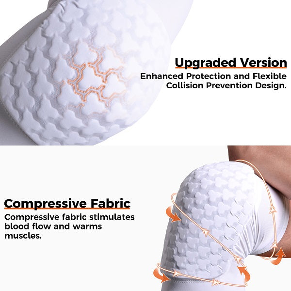 COOLOMG Basketball Knee Pad for Kids Youth Adult, Compression Anti-slip Knee Sleeve for Baseball Volleyball Football, Sports Knee Protector (1 Pair) SP012T