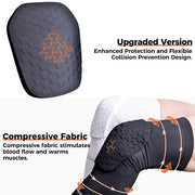COOLOMG Basketball Knee Pads Compression Leg Sleeves for Volleyball Football Weightlifting SP013T