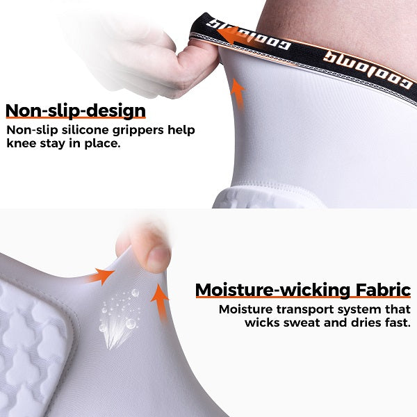 COOLOMG Basketball Knee Pads Compression Leg Sleeves for Volleyball Football Weightlifting SP013T
