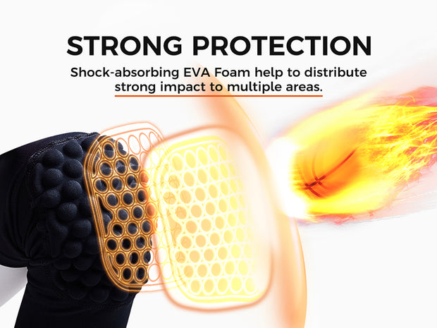 COOLOMG Basketball Knee Pads Compression Leg Sleeves Honeycomb Knee Pads