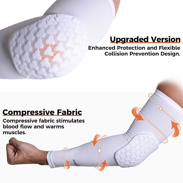 Anti-slip Padded Arm Elbow Sleeve for Basketball Baseball Football Kids Youth Adults SP018