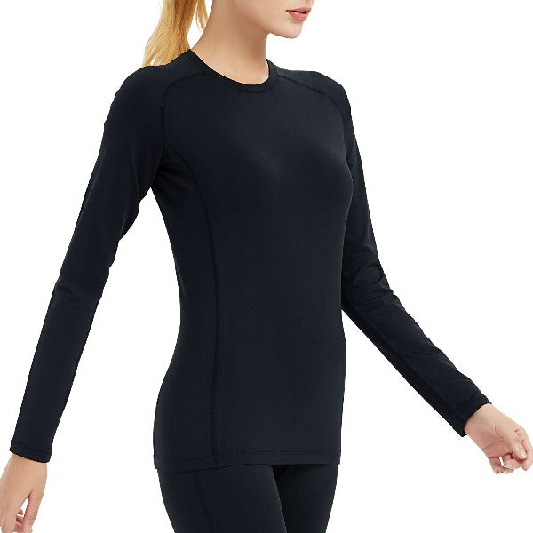 Women's Black Thermal Compression Shirt WE003BK
