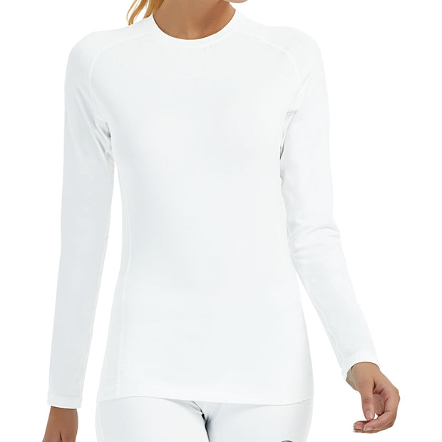 Women's White Thermal Compression Shirt WE003WT