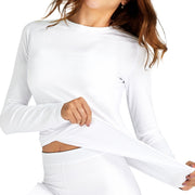 Women's White Thermal Compression Shirt WE003WT